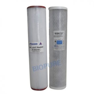 Whole House Twin Replacement Cartridges 20 inch x 4.5 inch 5 micron