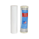 3 x Twin Under Sink Replacement Water Filter Cartridges Standard 0.5 Pre and 0.45 Micron Carbon USA Made 10 x 2.5 inch