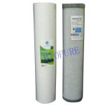 2 x Twin Sets Of Whole House Twin Replacement Cartridges 20 inch x 4.5 inch 0.5 micron