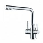3 Way All In One Square Mixer Tap Stainless Steel Short